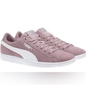 Puma Women's Vikky pink/purple suede sneaker, Size 10